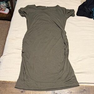 Elegant Olive Green Dress